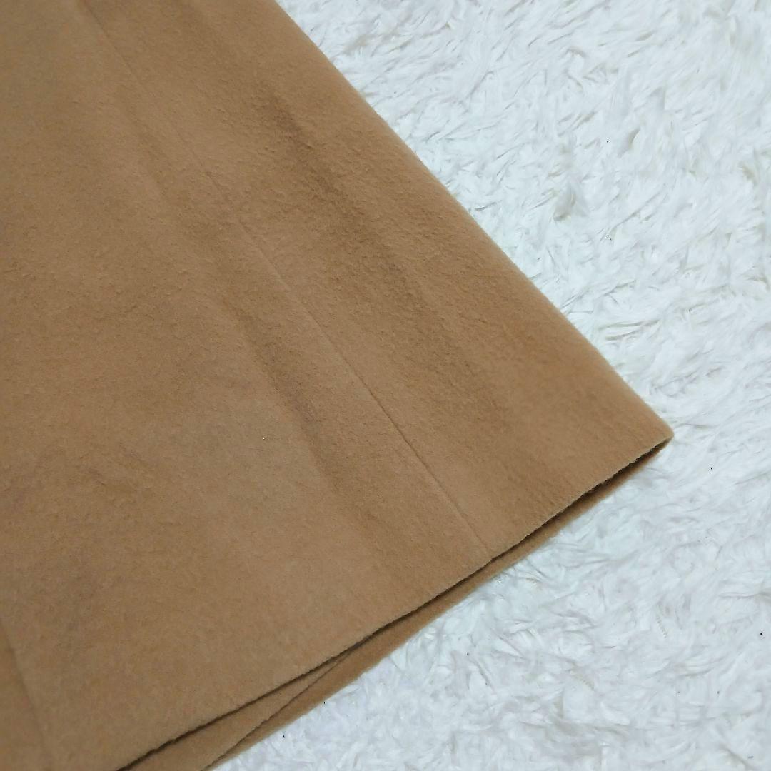【23区】ウール　アンゴラ　スタンドコートノーカラー ロングコート　40