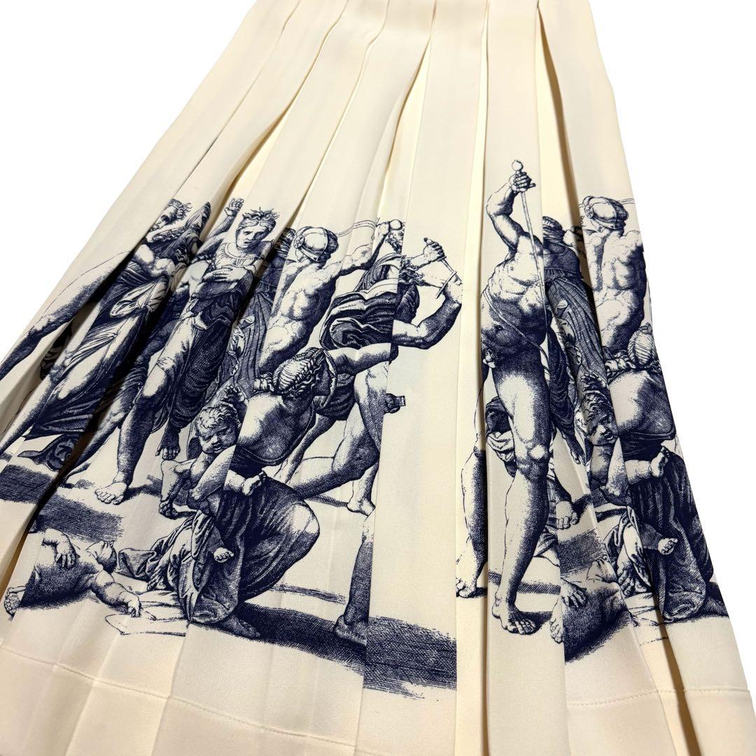 18SS Celine セリーヌ プリーツ ロング スカート フィービー シルク