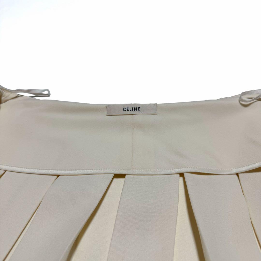 18SS Celine セリーヌ プリーツ ロング スカート フィービー シルク