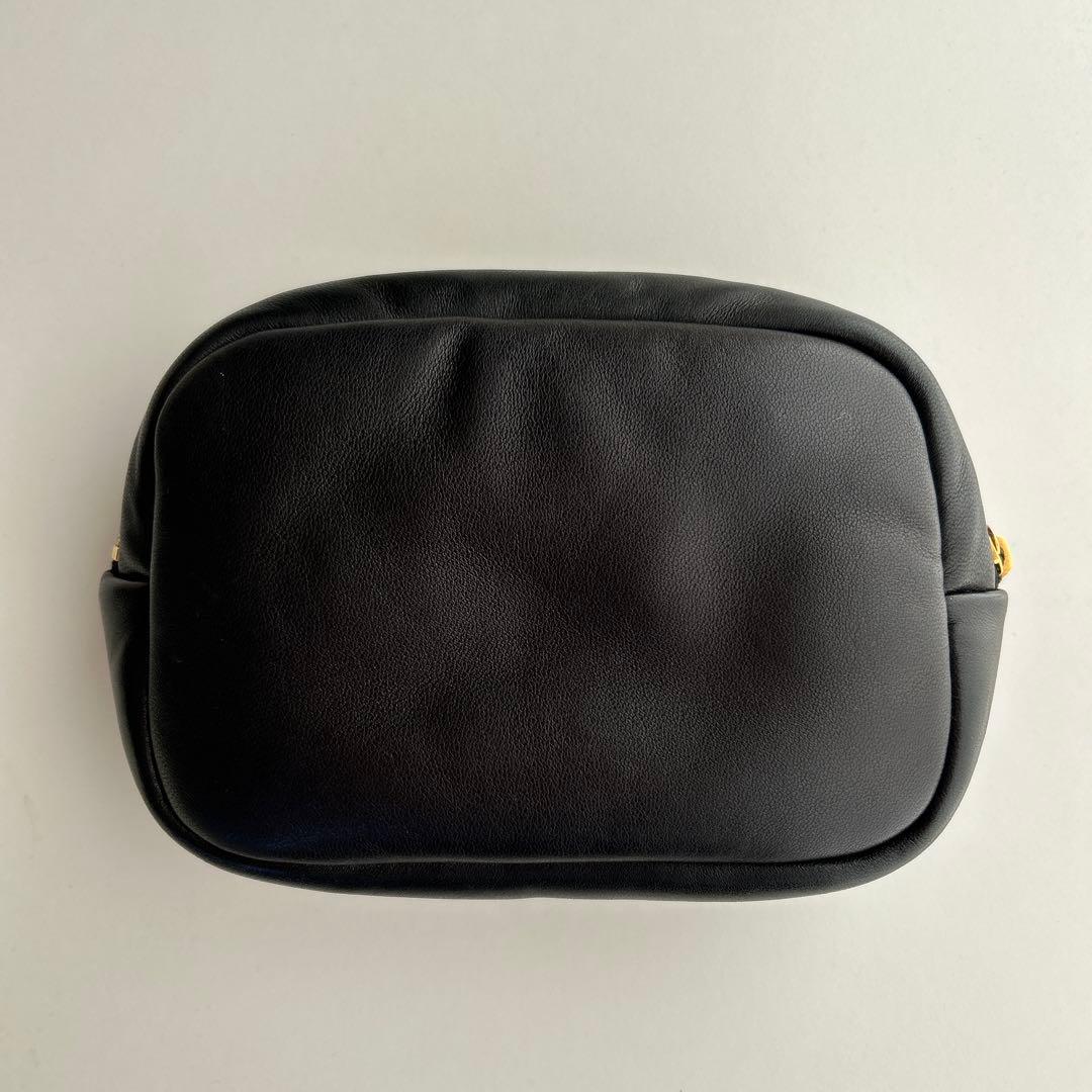 YSL 三つ折り財布 ライトベージュ・ブラックポーチのセット