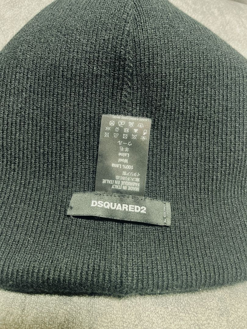 D SQUARED2 LOGO ウール ニットキャップ
