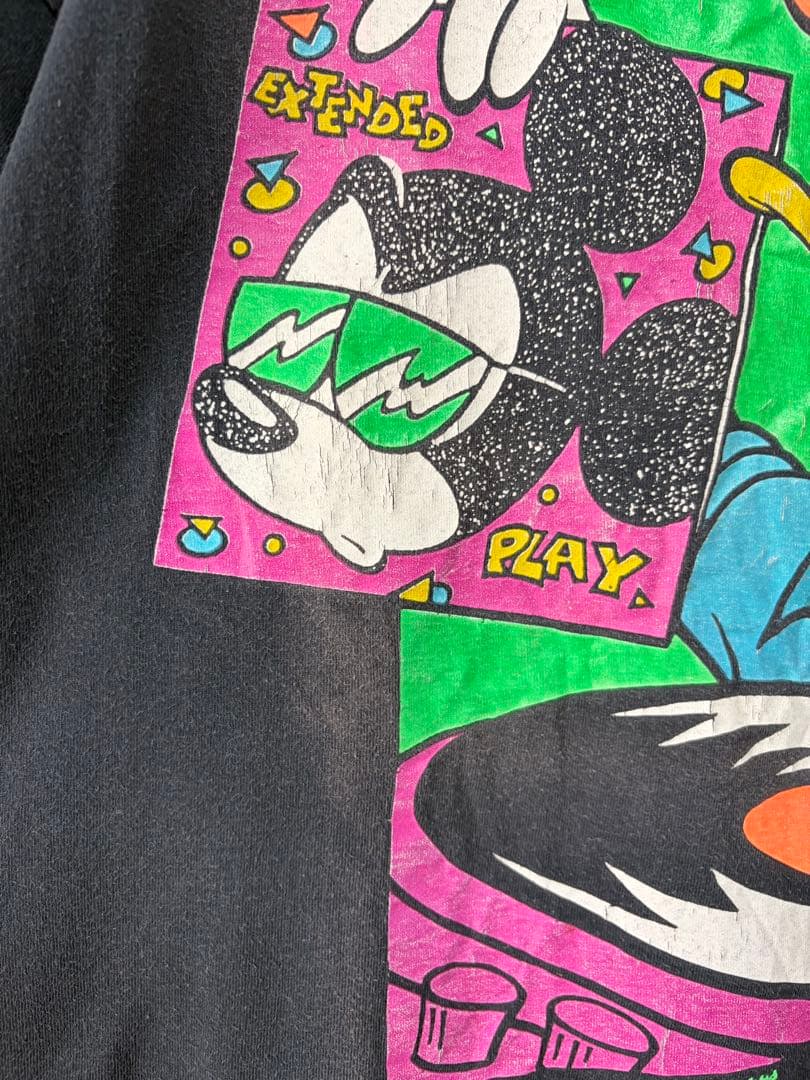 90s USA製 ディズニー ミッキー ドナルド DJ ヴィンテージ Tシャツ
