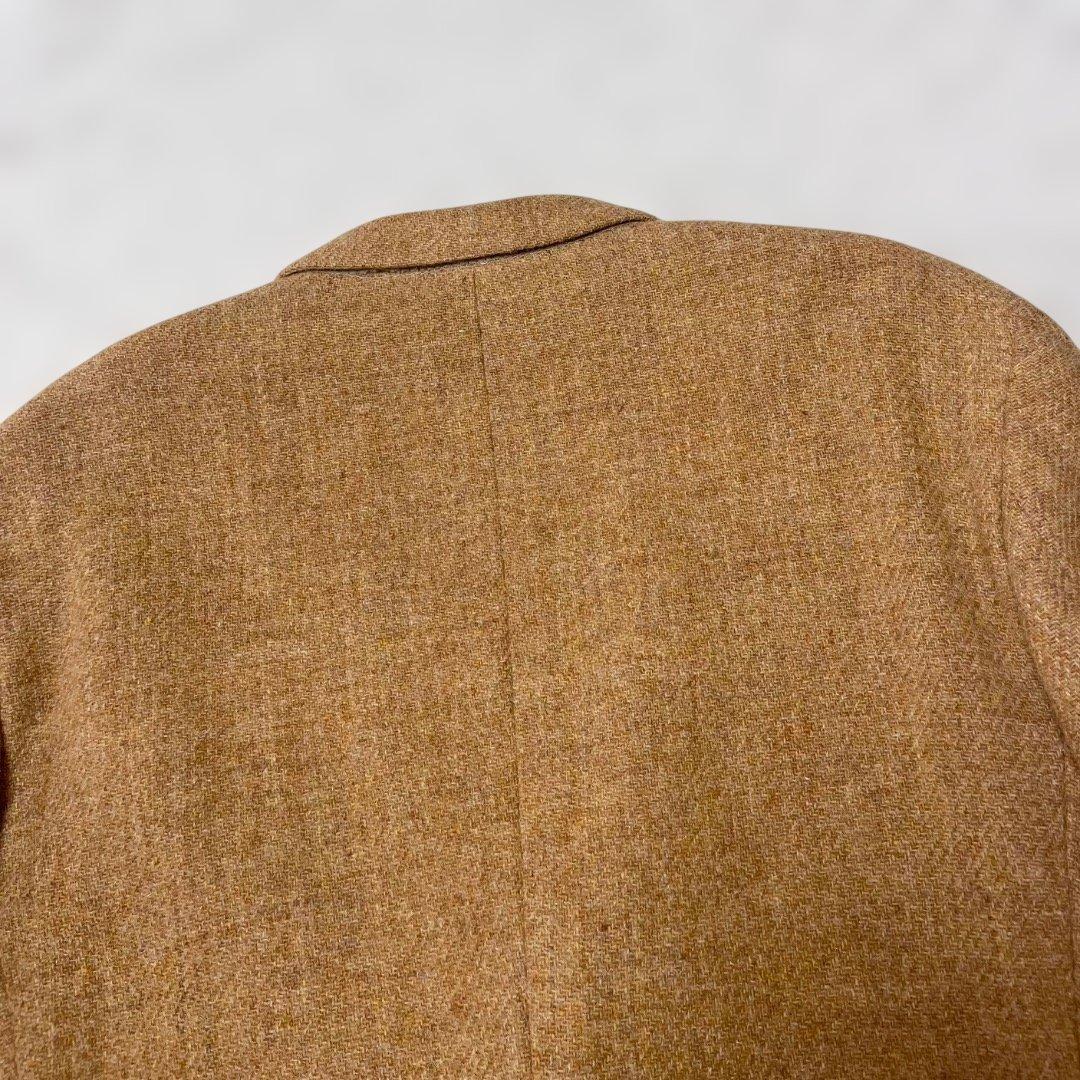 Harris Tweed ツイードテーラードジャケット くるみボタン L