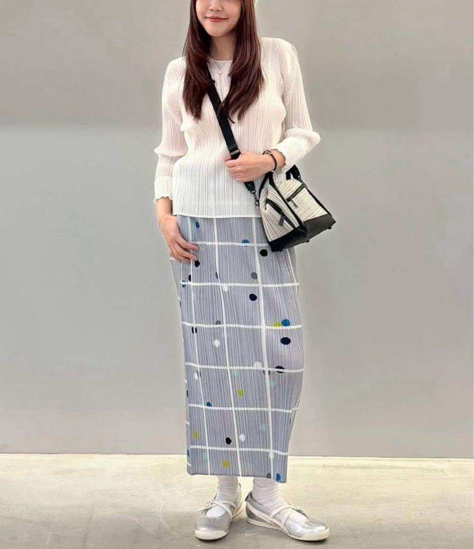 スカート PLEATS PLEASE ISSEY MIYAKE CROSSING DOTS