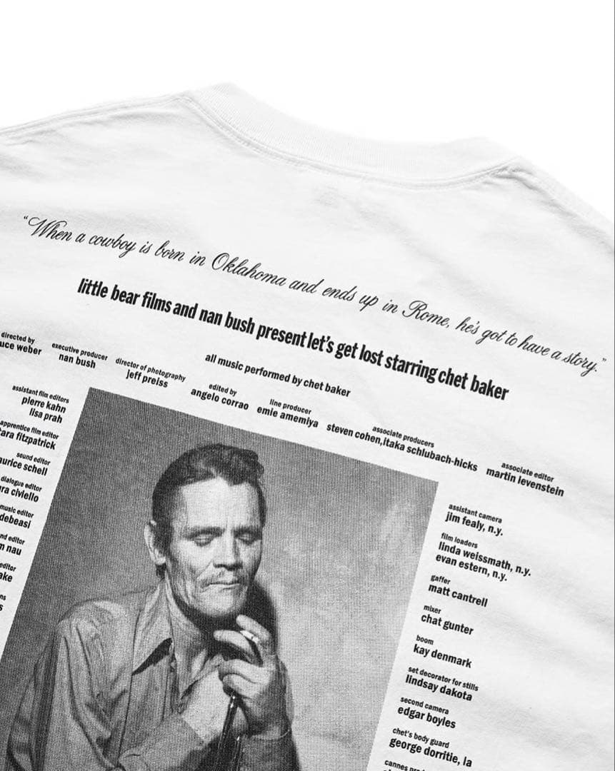 チェット・ベイカー Let's get Lost × weber Tシャツ