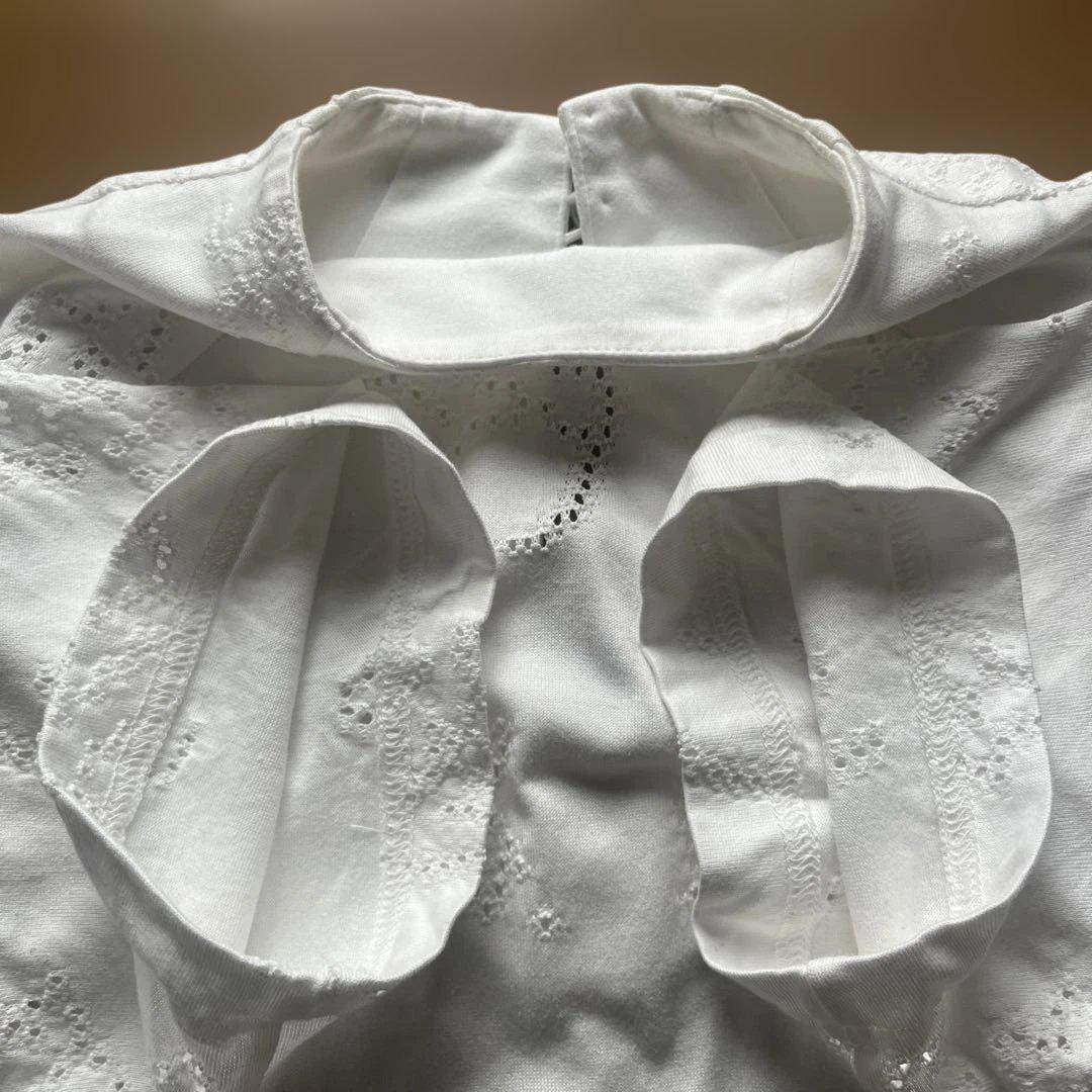 トップス Eyelet Jersey Jacquard Top white