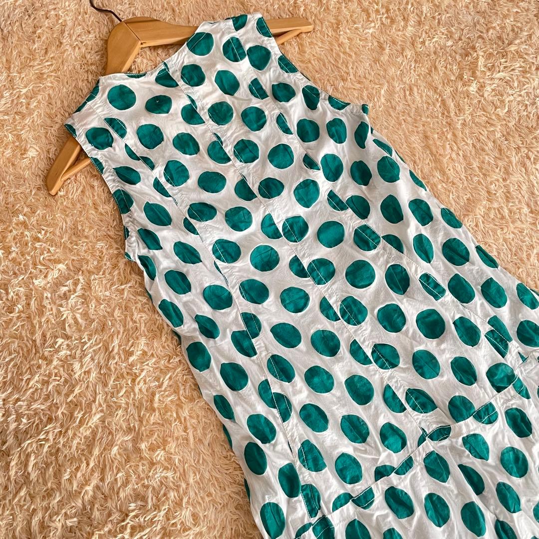 MARNI マルニ　ノースリーブ　ドット柄ワンピース