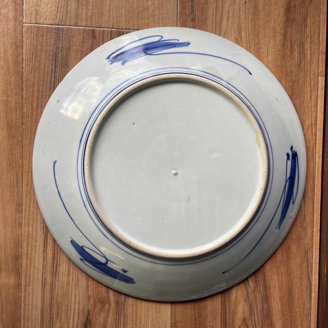63）大皿　33㎝　 色絵　 飾り皿　 アンティーク　 和食器　 骨董品