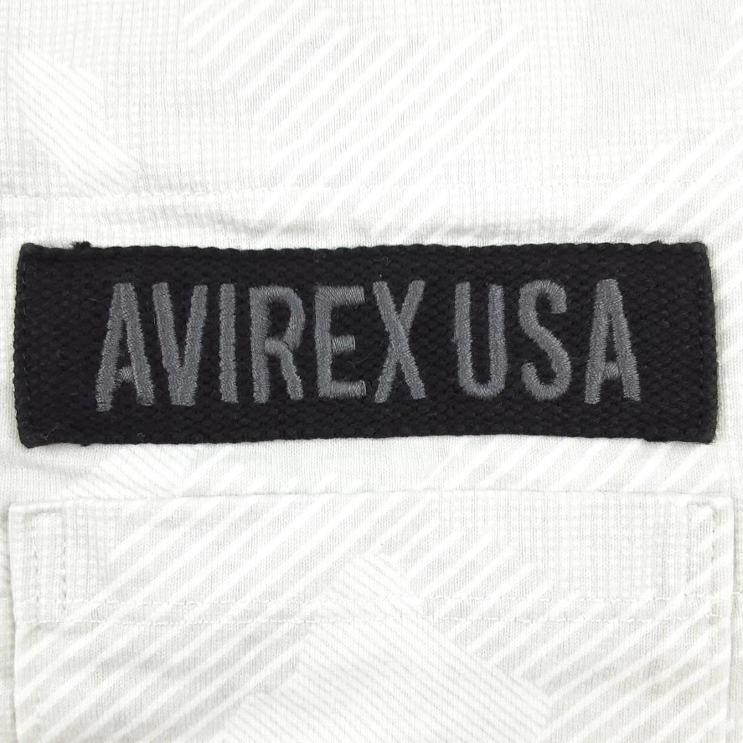 美品◎AVIREX アヴィレックス 長袖Tシャツ ロンT カモフラ柄 ワッペン