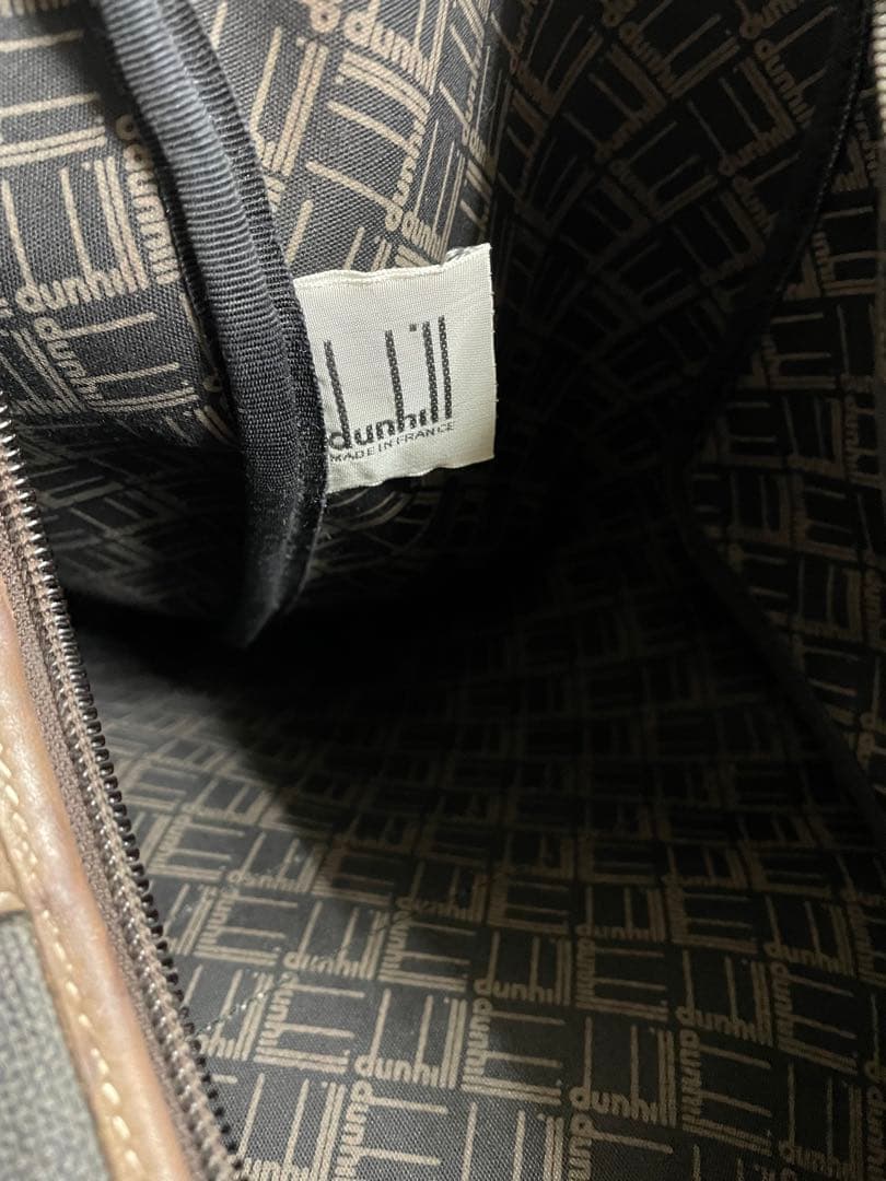 【dunhill】 ダークグレー ボストンバッグ パドロック