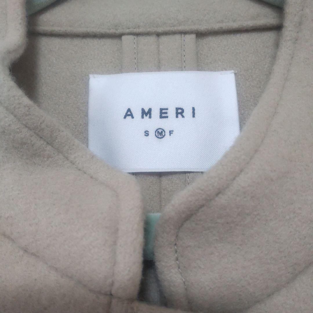 AMERI ベージュ ダブルブレスト ロングコート