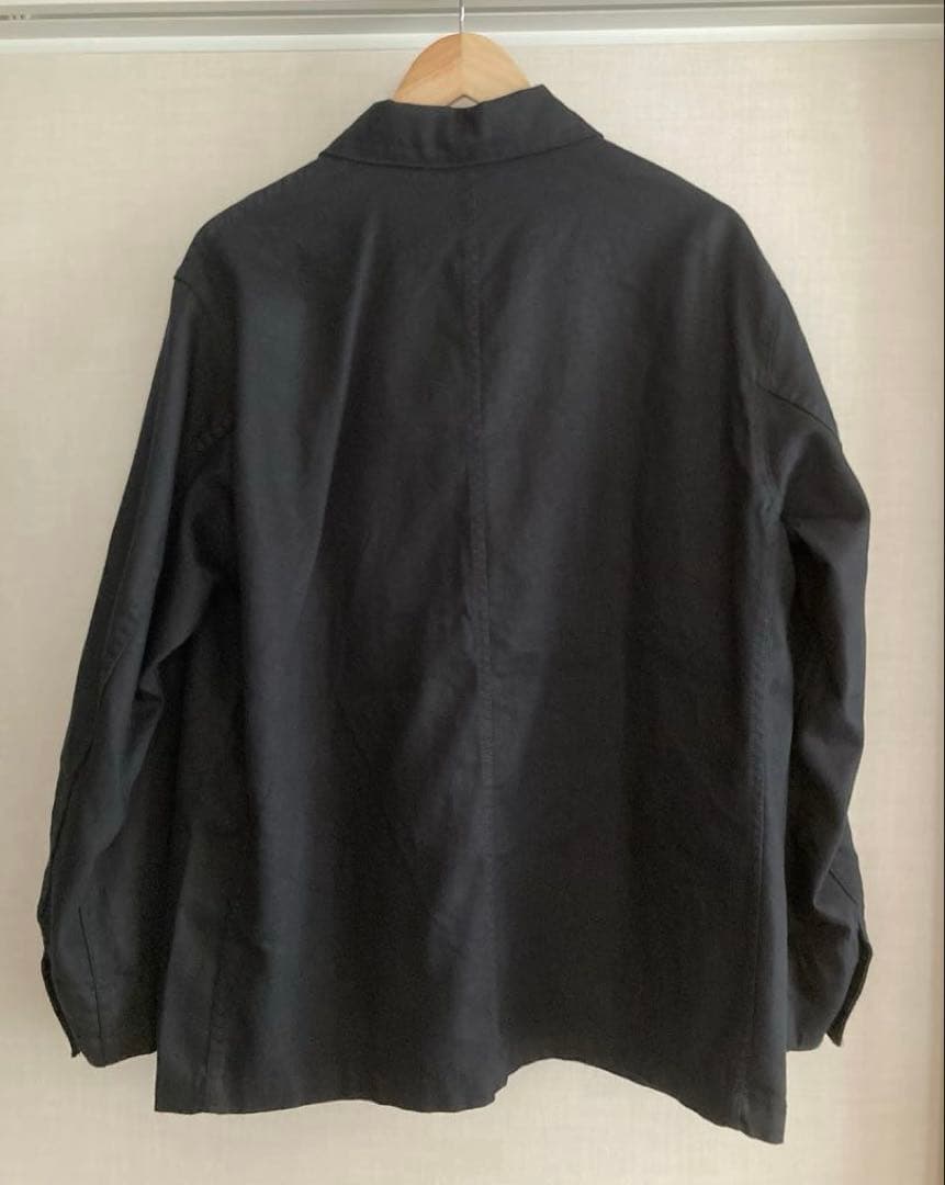 ※未使用 無印良品　木の実から作った カポック混キャンバス カバーオール M 黒