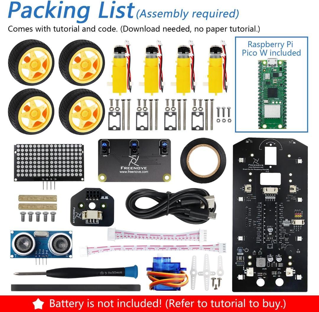 Freenove Raspberry Pi Pico W 4WD カーキット