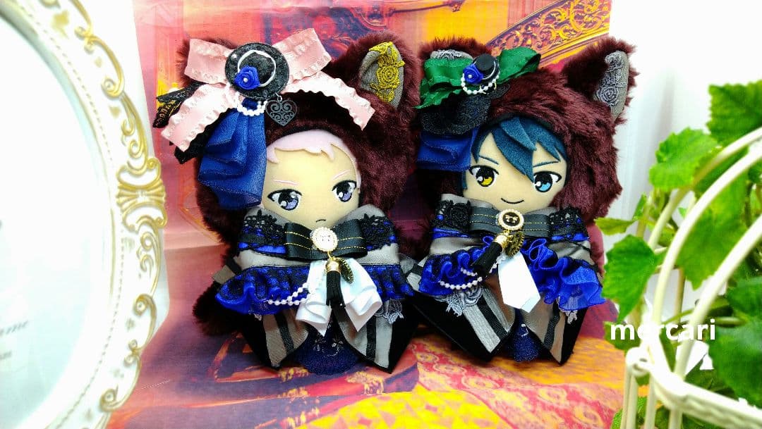 ちゃそ⚙様　確認用　黒と青と薔薇のにゃんこ