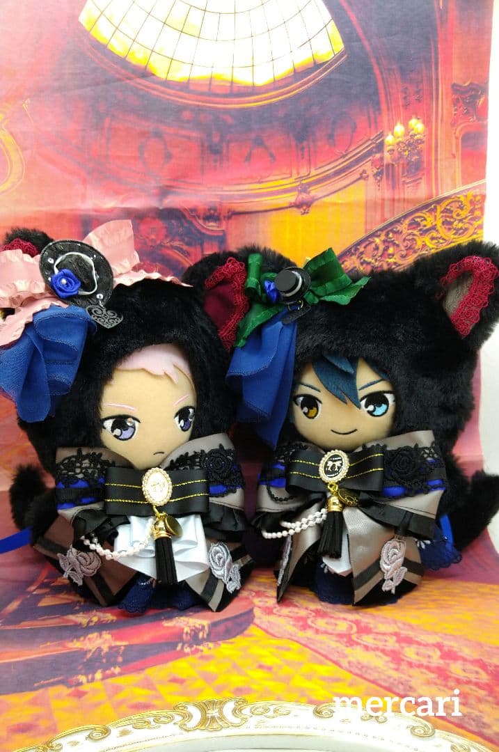 ちゃそ⚙様　確認用　黒と青と薔薇のにゃんこ