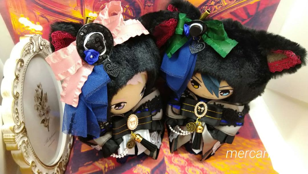 ちゃそ⚙様　確認用　黒と青と薔薇のにゃんこ