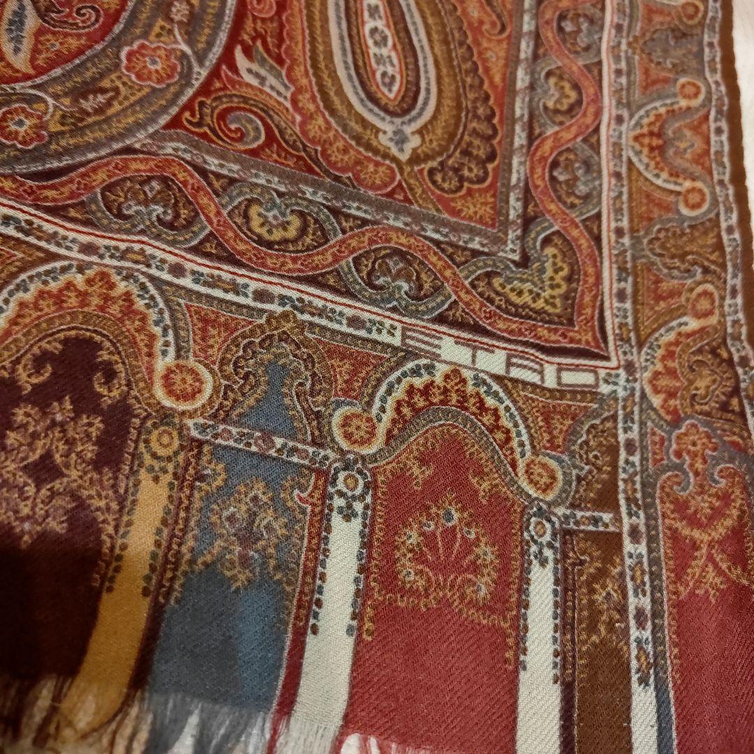 ETRO ペイズリー柄 シルク＆ウール ストール