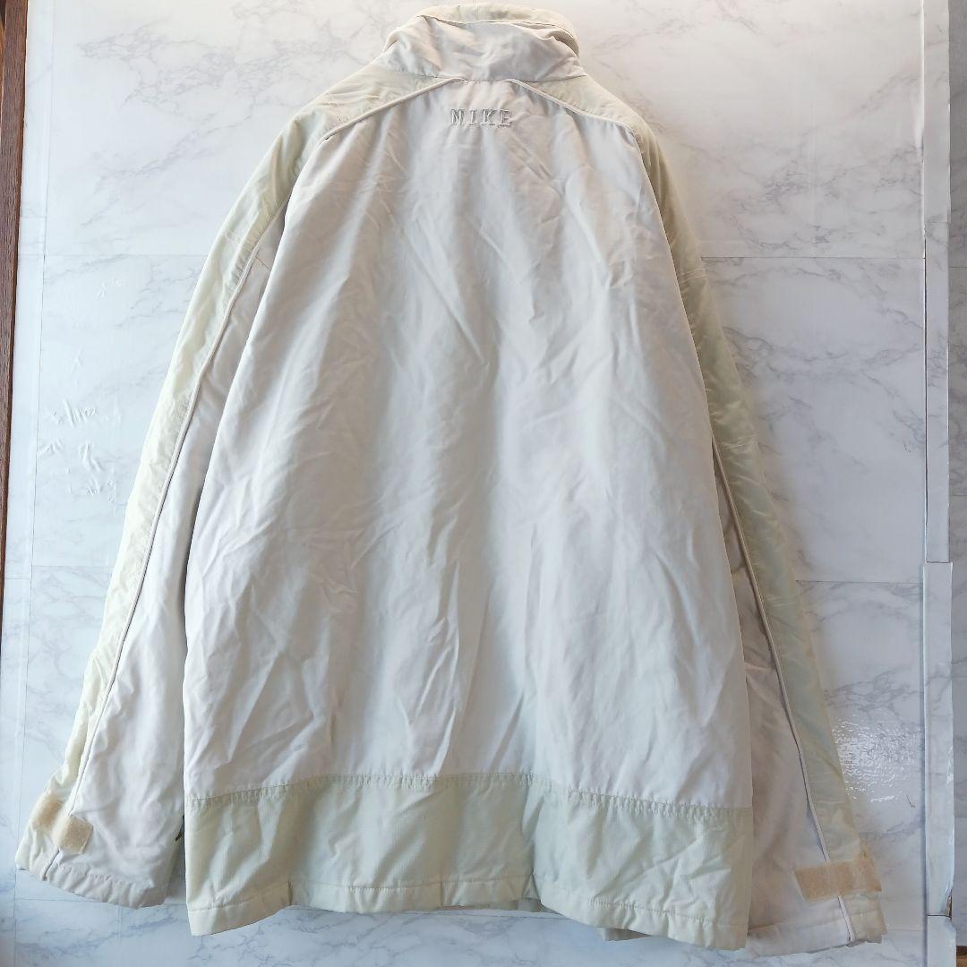 ナイキ L 中綿 90年 ヴィンテージ アウター ナイロン 白 ロゴ刺繍 メンズ