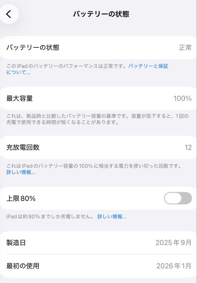 【美品】iPad A16 11世代 128gb 本体 ブルー