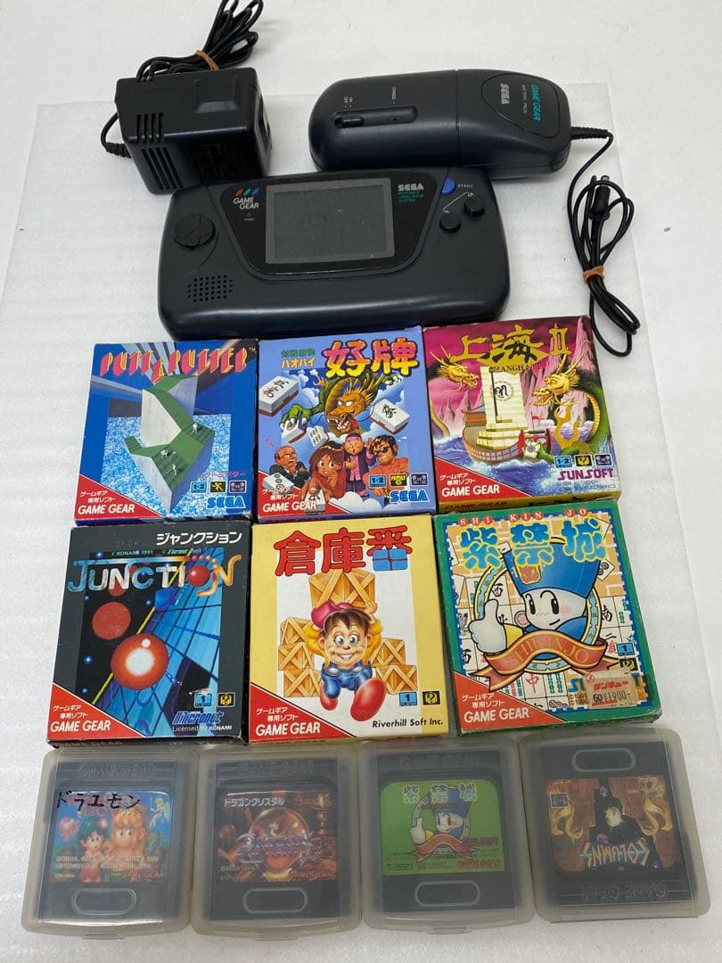 3-2800 SEGAのGame Gear本体と１０本のゲームソフト