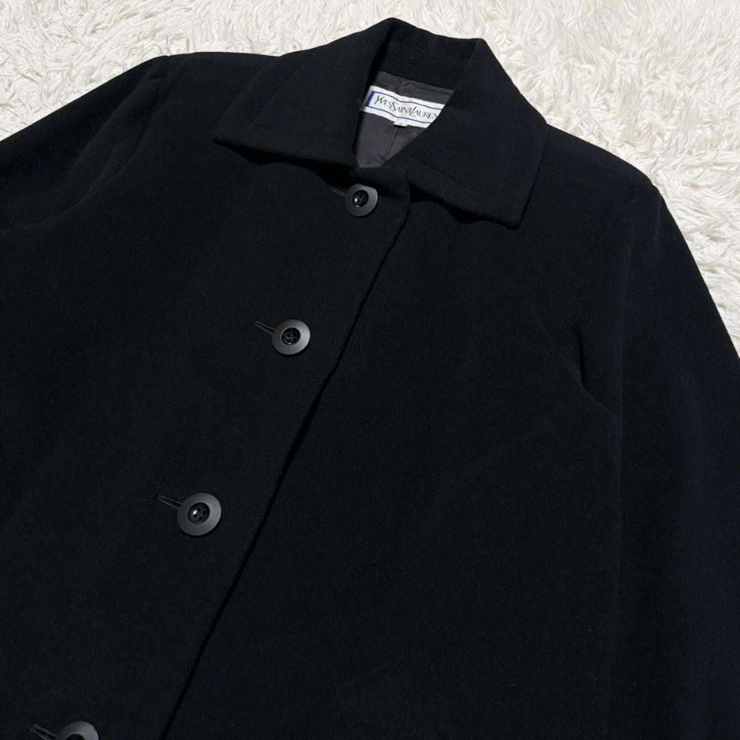 極美品 イヴ サンローラン ロングコート 黒