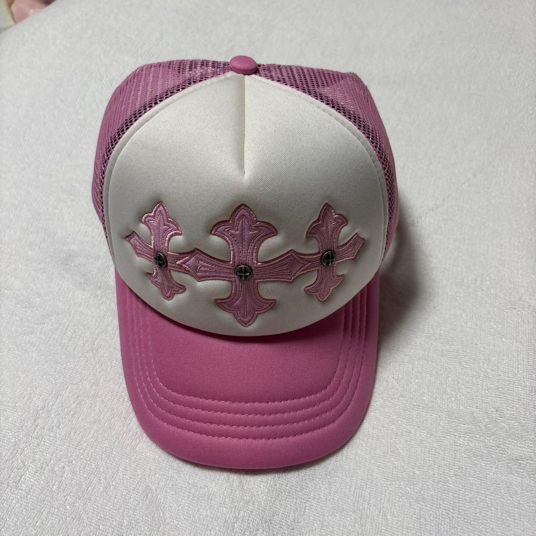 値下げ交渉可 Cross Leather Patch Mesh Cap