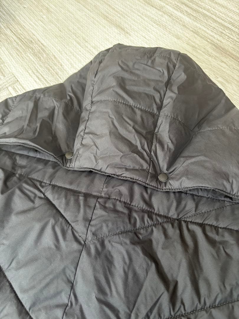 THE NORTH FACE フード付きダウン 黒　ベビーブランケット