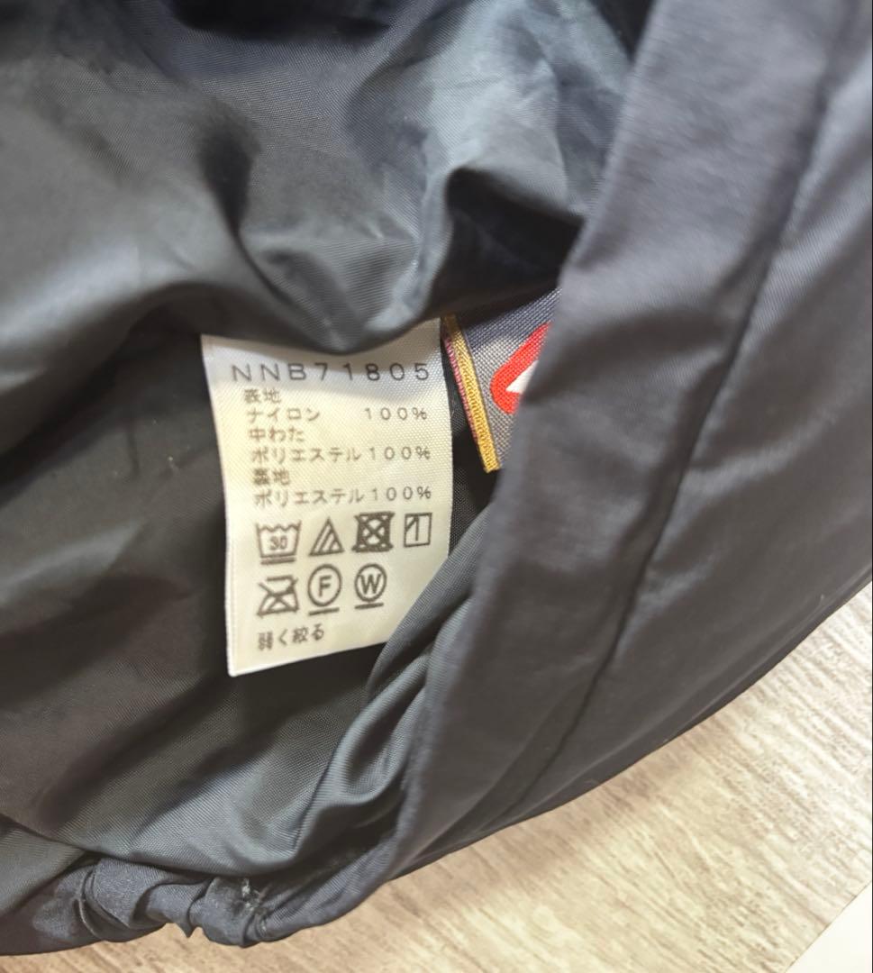 THE NORTH FACE フード付きダウン 黒　ベビーブランケット