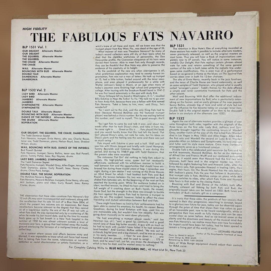 ファッツナヴァロ 名盤 レコード USモノ盤