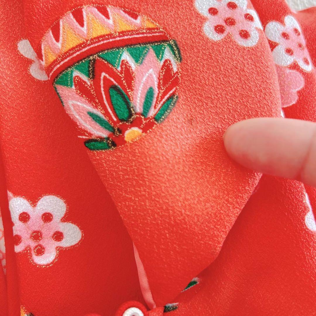 七五三　3歳　きもの着物　被布セット　総柄ピンク　小物セット　5291