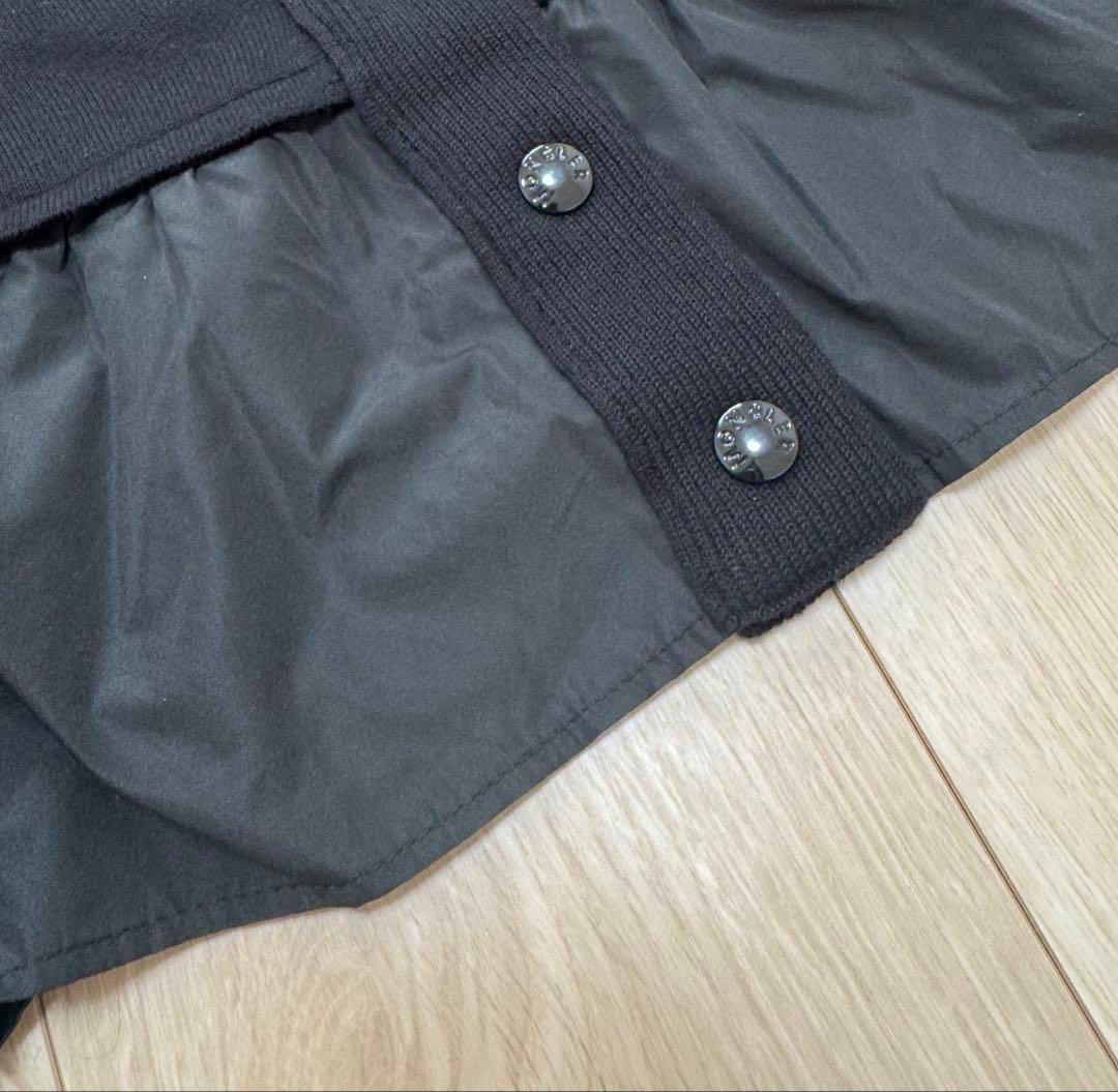 や*ん様 モンクレール　MONCLER カーディガン　ペプラム　フリル　ブラック