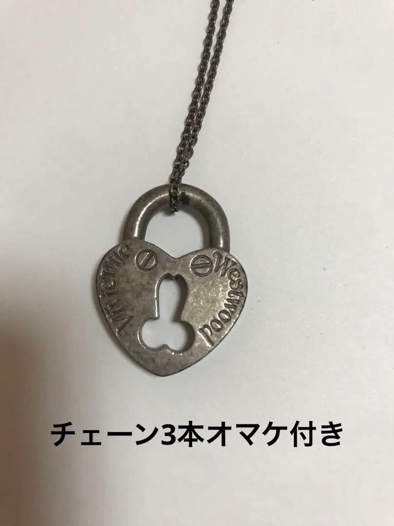 Vivienne Westwood ハート型南京錠ネックレス　ペニスデザイン