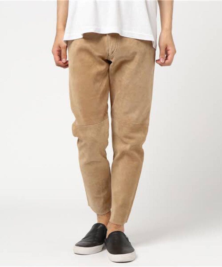 【美品】オアスロウ BEAMS ペンスリム レザーパンツ orslow