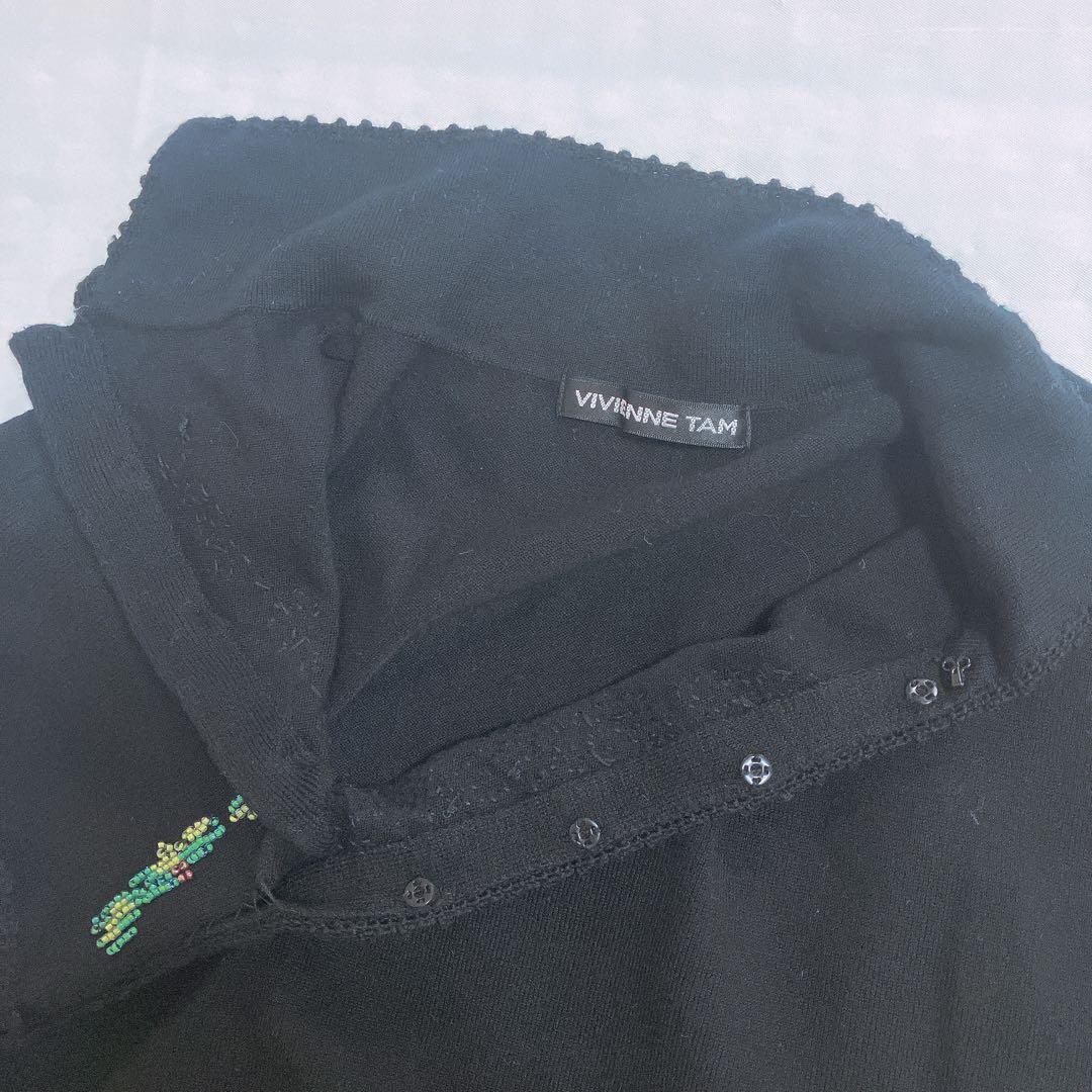 【美品】VIVIENNE TAM 花ビジュ　チョーカー　コットン　カットソー