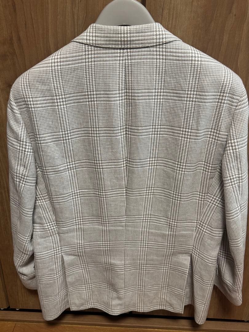 HUGO BOSS BOSS テーラードジャケット チェック柄 グレー系 メンズ