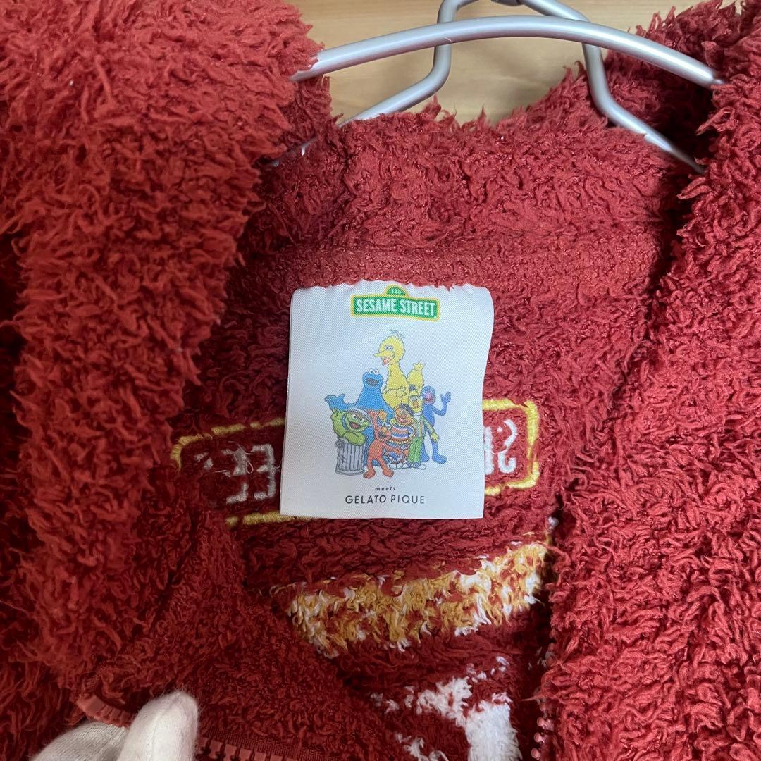 ジェラートピケ【SESAME STREET】エルモパーカ&ショートパンツセット