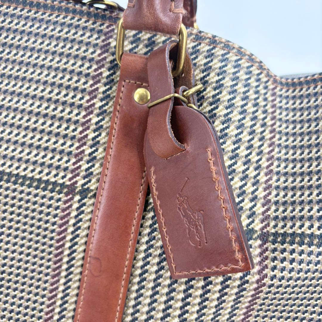 美品　ポロラルフローレン　ボストンバッグ　2way ハウンドトゥース　631
