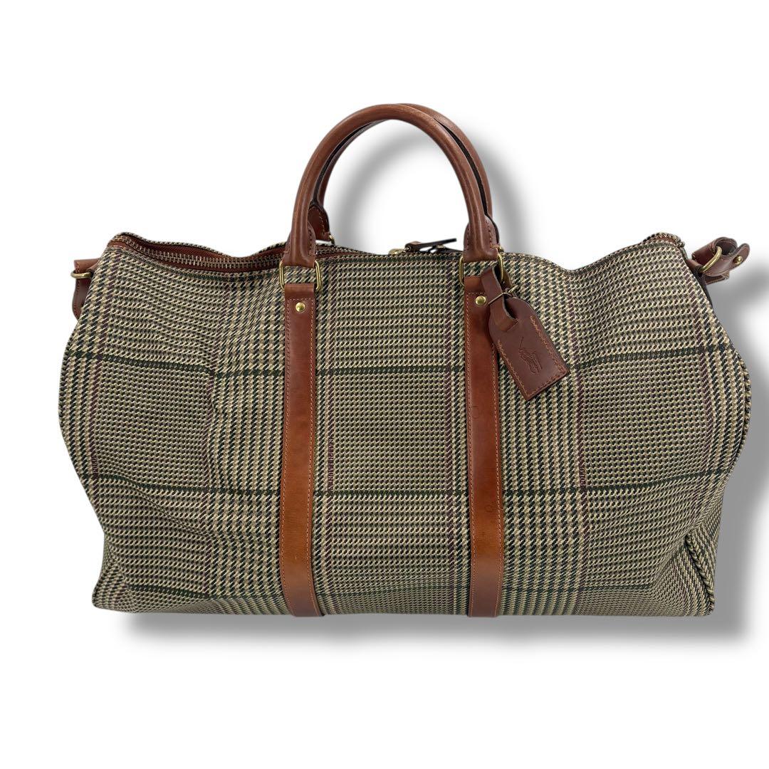 美品　ポロラルフローレン　ボストンバッグ　2way ハウンドトゥース　631