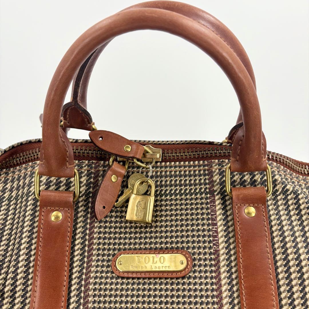 美品　ポロラルフローレン　ボストンバッグ　2way ハウンドトゥース　631