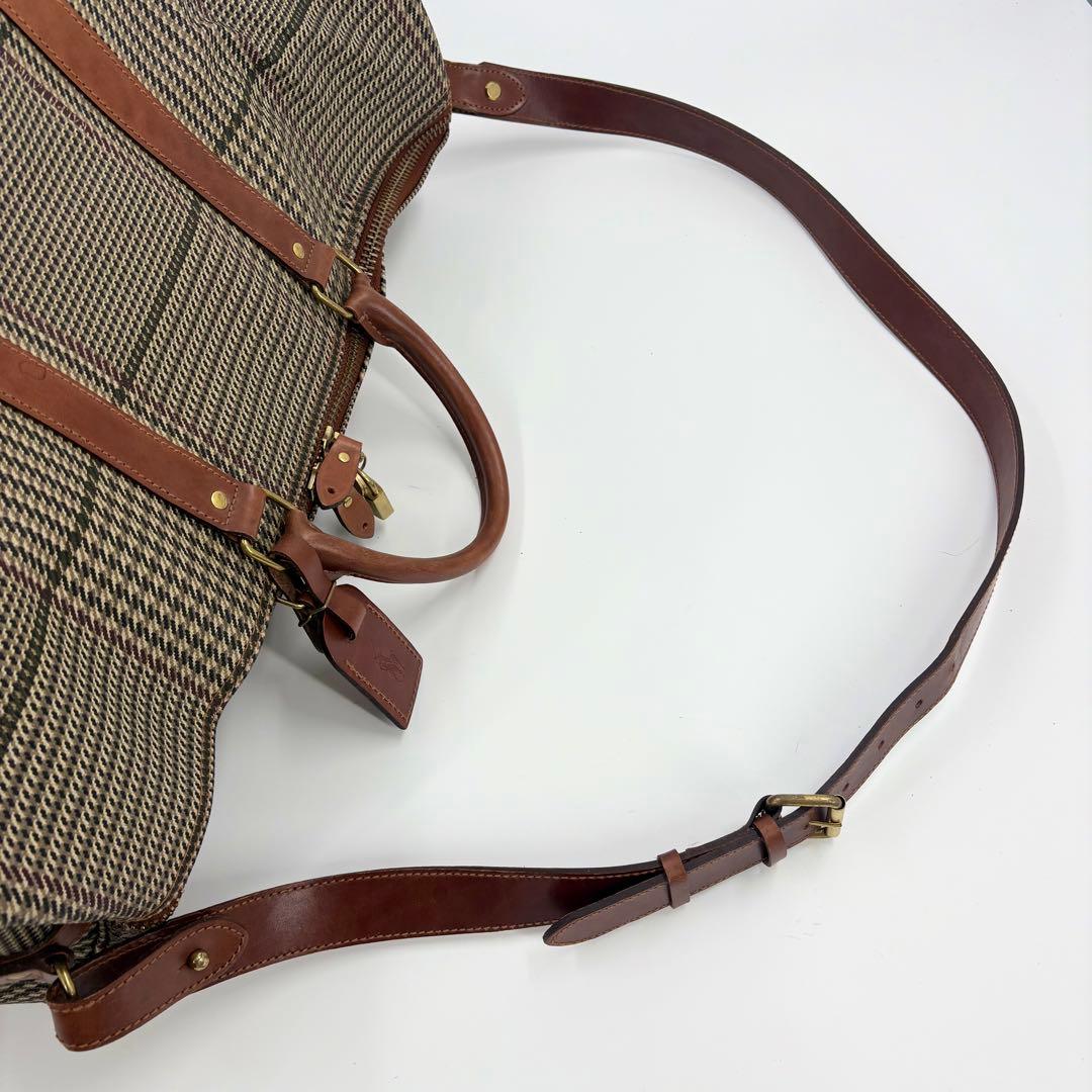 美品　ポロラルフローレン　ボストンバッグ　2way ハウンドトゥース　631