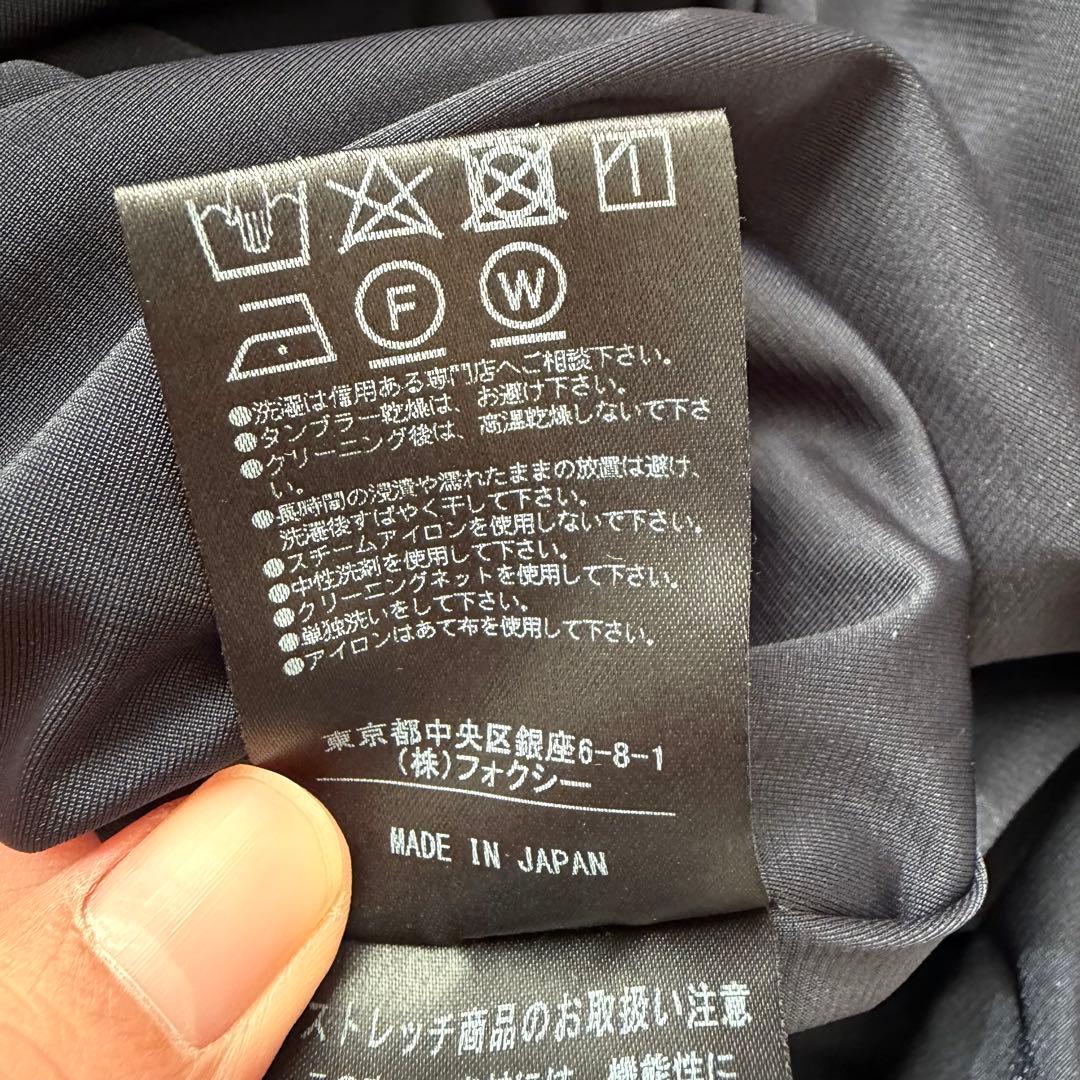 美品✨フォクシーニューヨーク　タックコクーンワンピース ネイビー 42 大きめ
