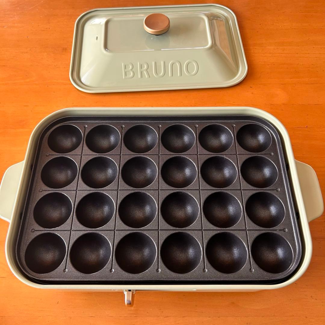 BRUNO コンパクトホットプレート BOE021 たこ焼きプレート付き