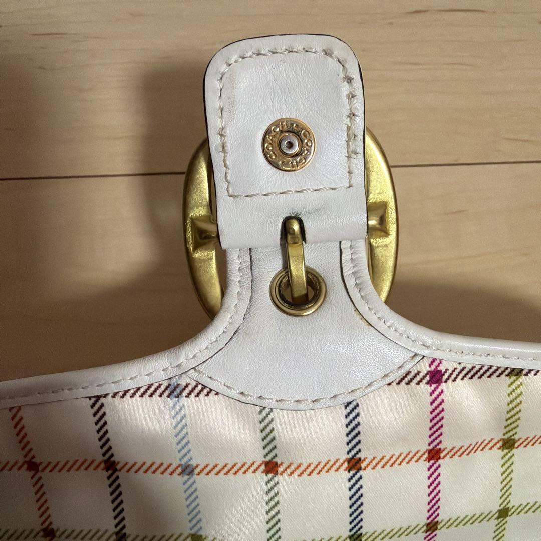 COACH ウエストバッグ ソーホー ワンショルダーバッグ　シグネチャー　白