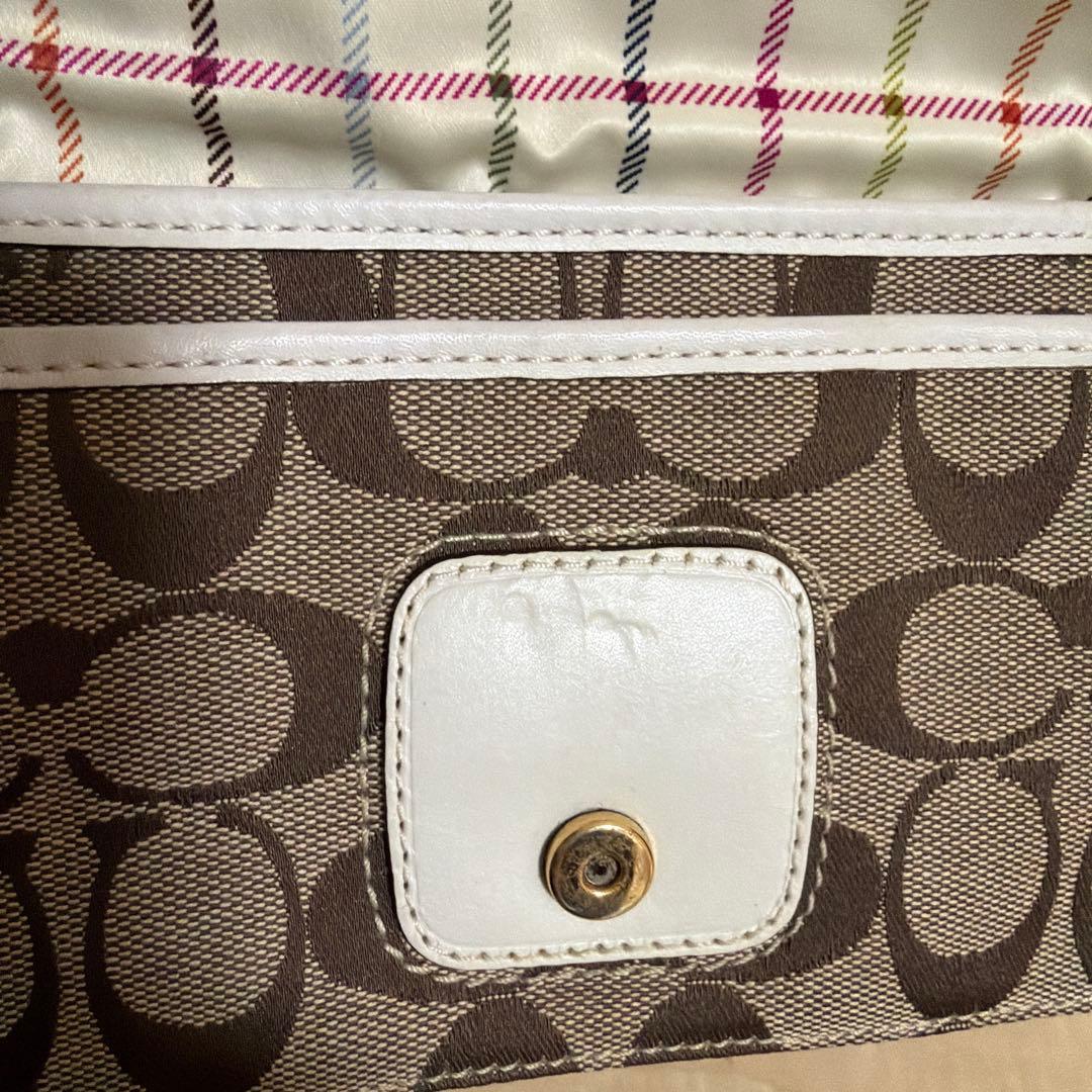 COACH ウエストバッグ ソーホー ワンショルダーバッグ　シグネチャー　白