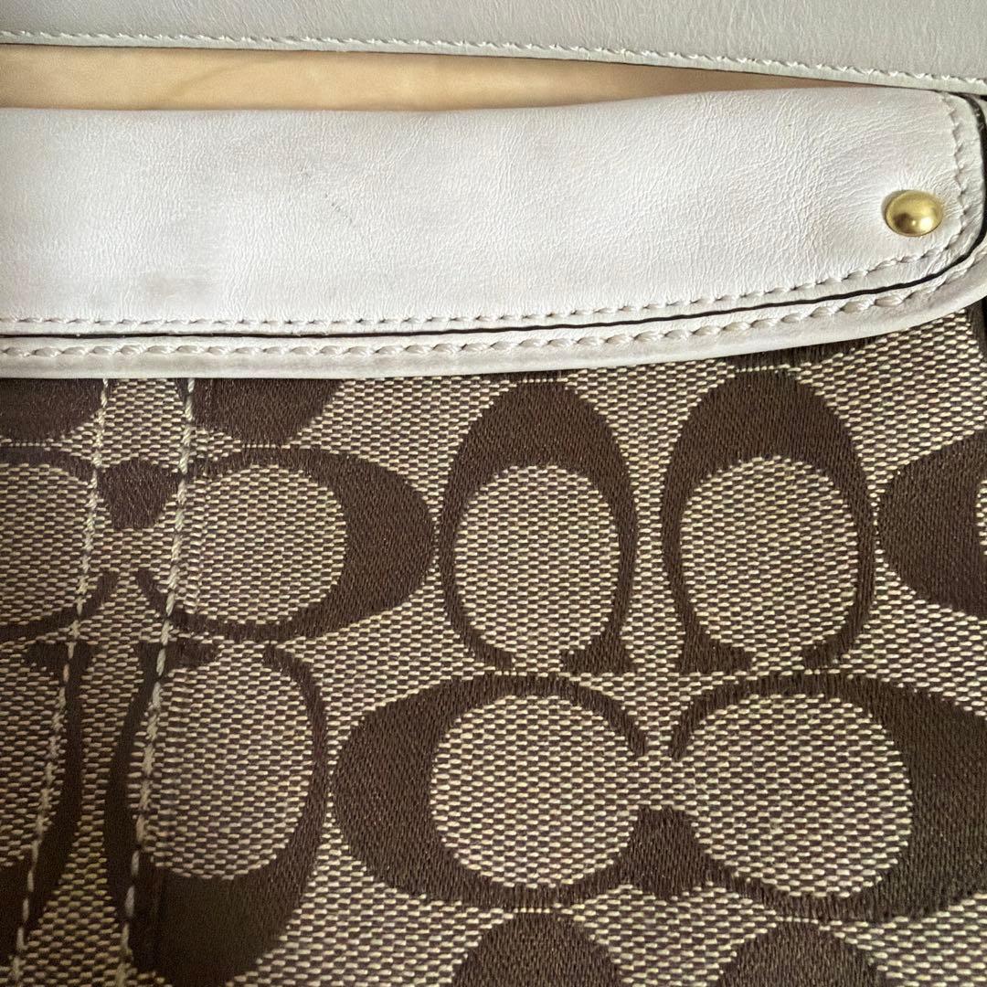 COACH ウエストバッグ ソーホー ワンショルダーバッグ　シグネチャー　白
