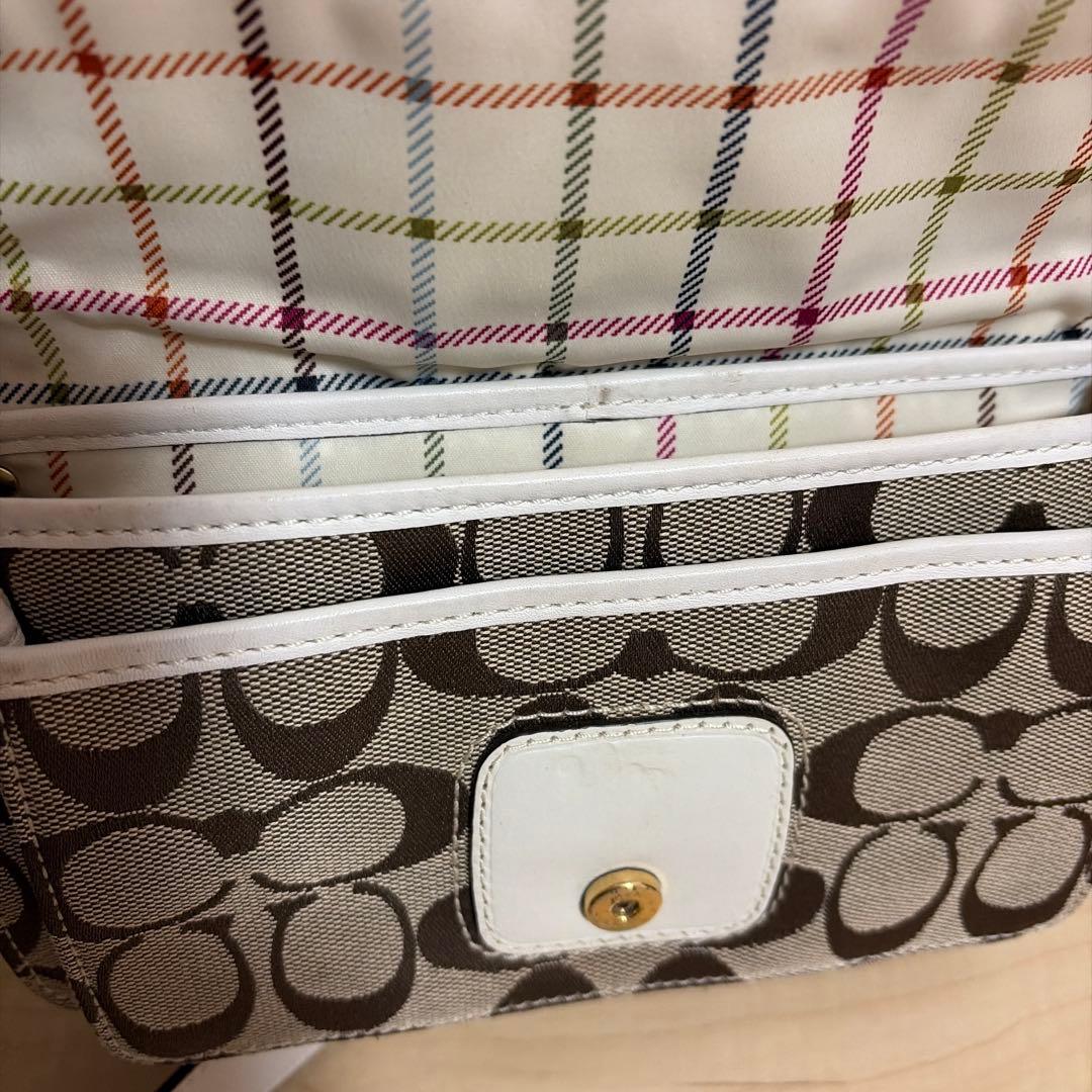 COACH ウエストバッグ ソーホー ワンショルダーバッグ　シグネチャー　白