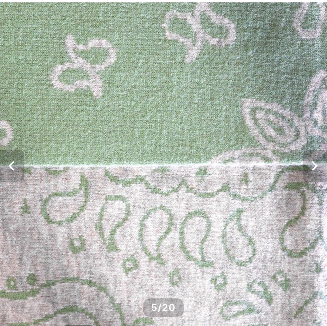 ジプソフィアgypsohila Paisley Knit Stole グリーン