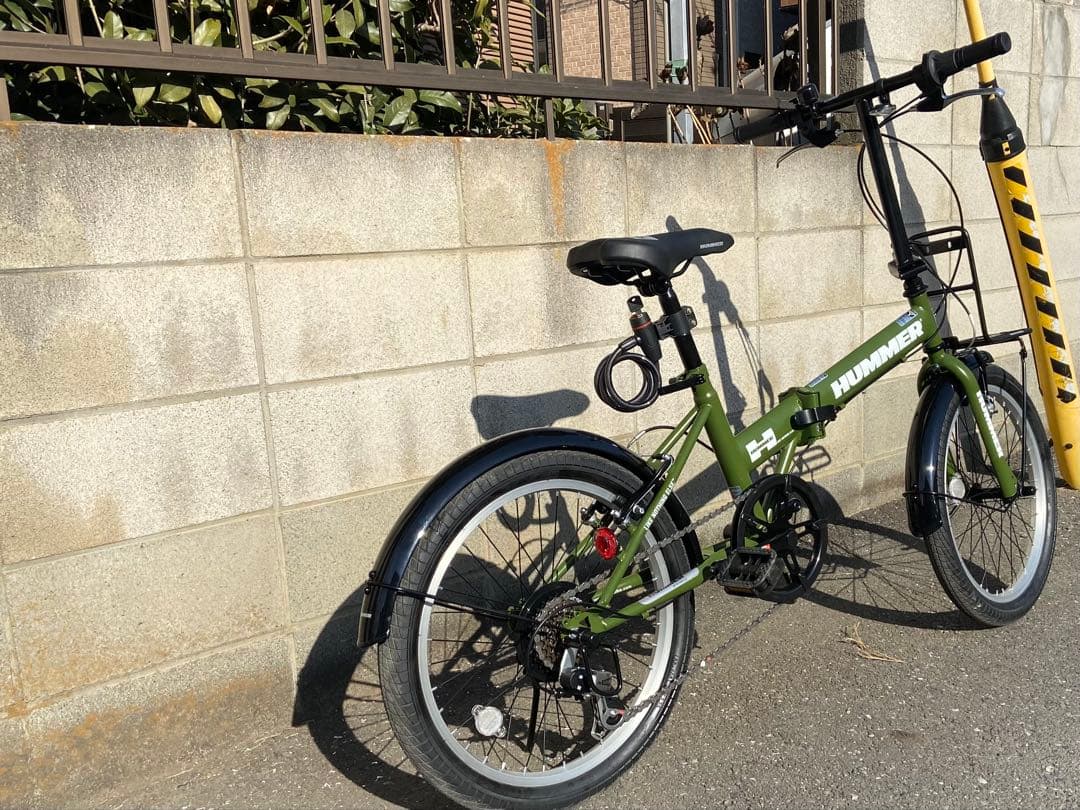 だ*る様 ハマー HUMMER 折りたたみ自転車　２０インチ６段ギア