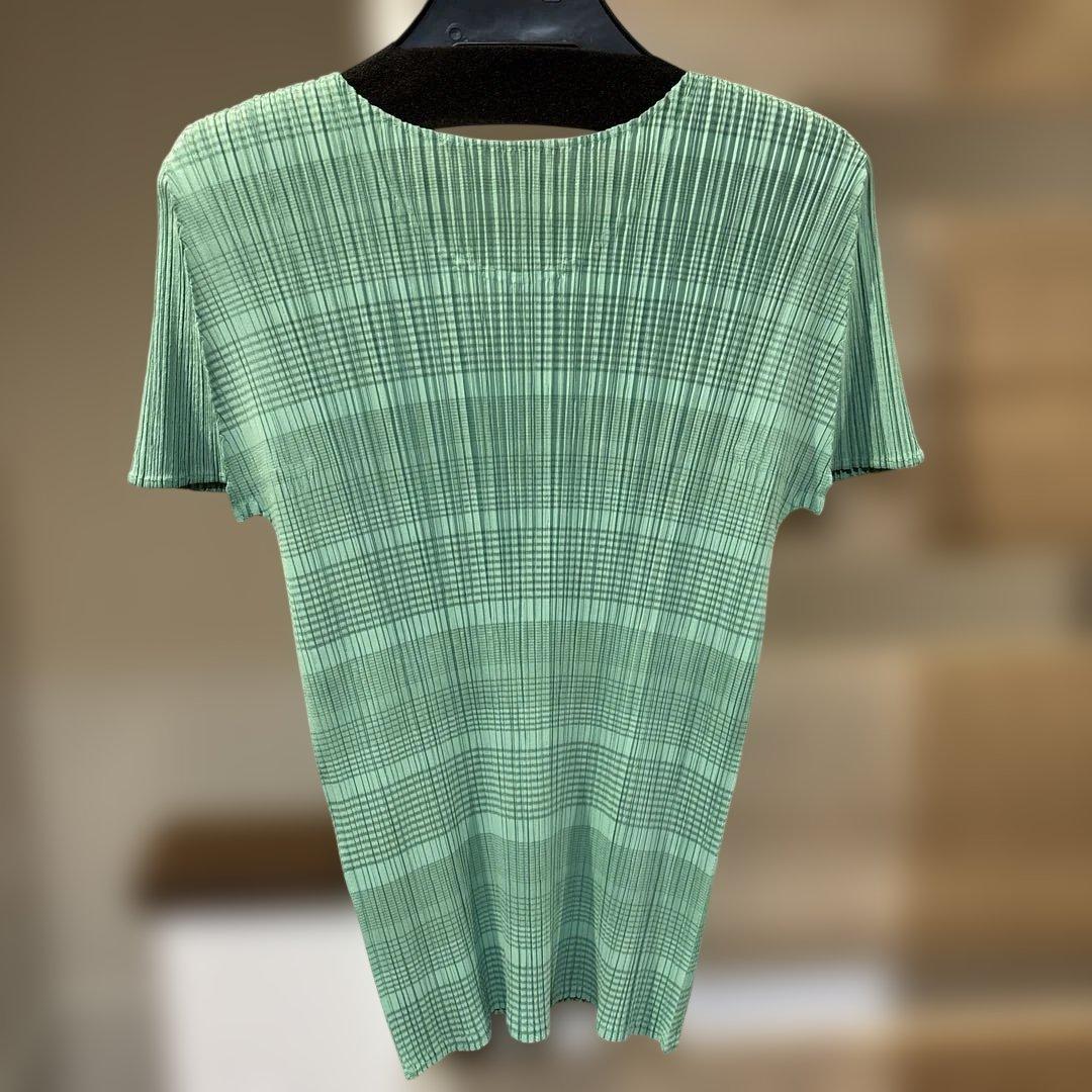 PLEATS PLEASE 半袖Tシャツ ミントグリーン イッセイミヤケ