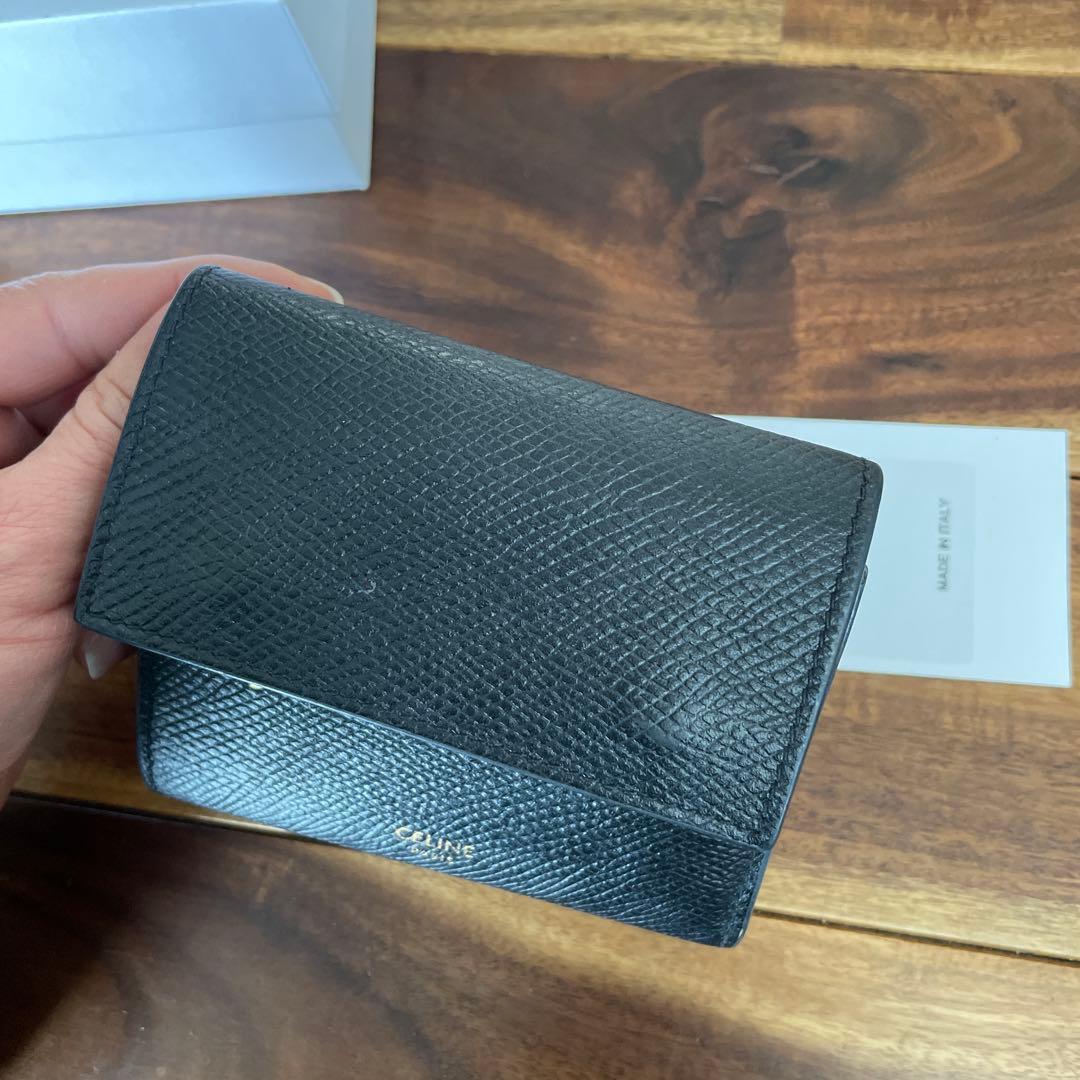 CELINE 小さな三つ折り財布 ブラック